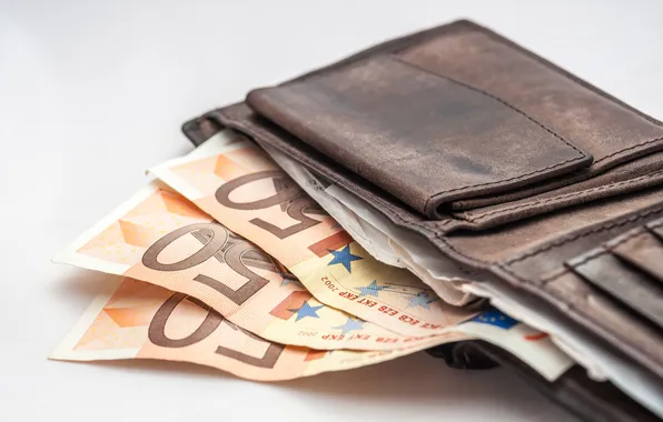 Картинка money, euros, wallet