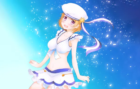 Girl, sexy, cleavage, boobs, anime, beautiful, short hair, pretty