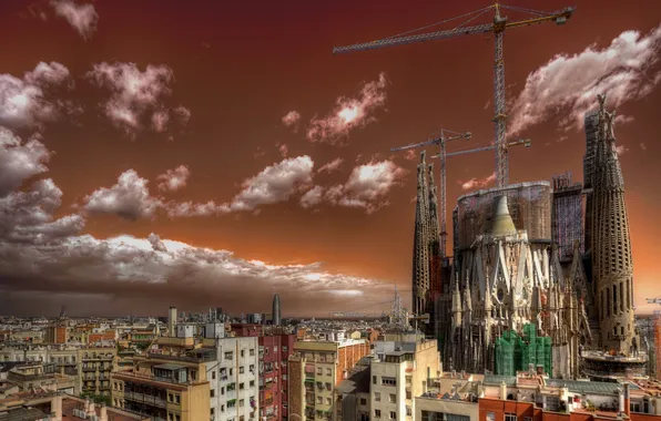 Картинка город, дома, Barcelona