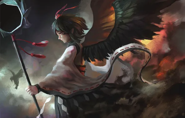 Девушка, Touhou, shameimaru aya, Тоухоу, fjsmu
