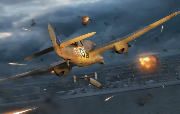 Великобритания, бомбардировщик, торпедоносец, Raf, Adam Tooby, Bristol Beaufort Mk.I
