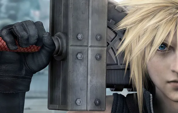 Оружие, парень, Страйф, Клауд, advent children, cloud strife, final fantasy, финалка