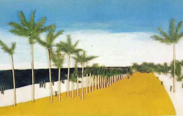 Картинка пляж, пальмы, Пейзаж, Francis Picabia