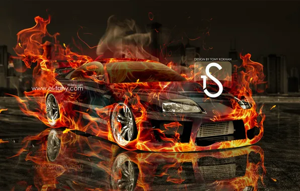 Toyota, Fire, Speed, Supra, el Tony Cars