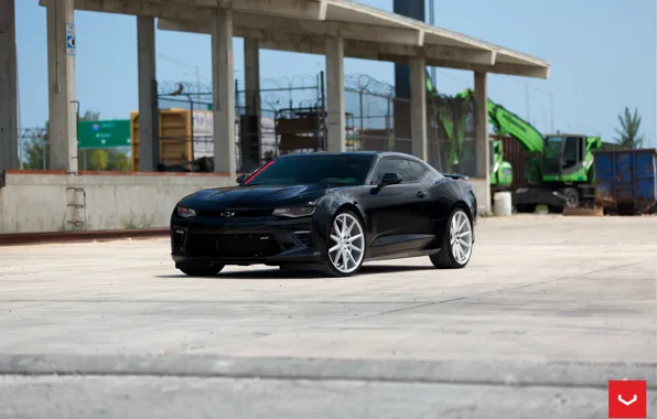 Chevrolet, Camaro, Silver, Vossen Wheels, VFS-1