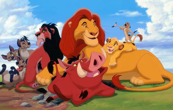Disney, Тимон, Король Лев, Симба, Пумба, Шрам, The Lion King, Муфаса