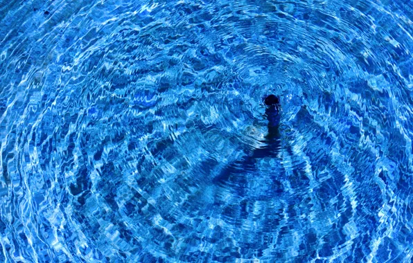 Картинка вода, круги, рябь, фонтан