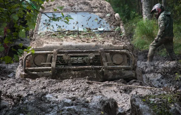 Грязь, nissan, джип, внедорожник, off road, хобби