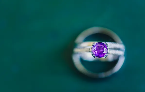 Фиолетовый, сиреневый, камень, кольцо