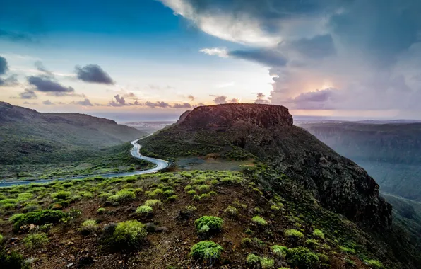 Картинка небо, облака, Испания, Spain, Канарские острова, Canary Islands, Montana Blanca