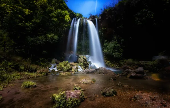 Природа, река, водопад