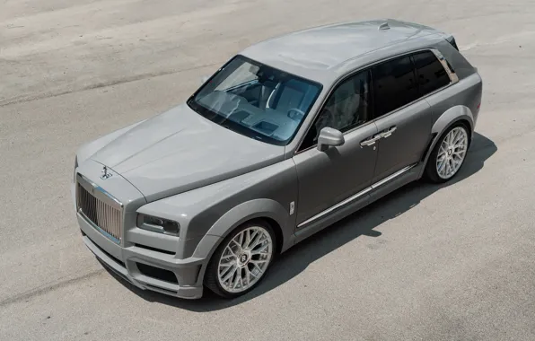 Картинка Rolls Royce, Gray, SUV, Roof, Cullinan