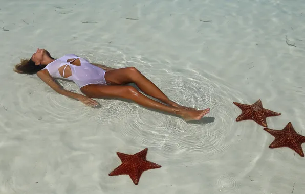 Вода, Катя, beach, beautiful, model, нежится, good, body