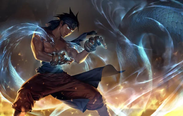 Сила, парень, стойка, Legends of Runeterra
