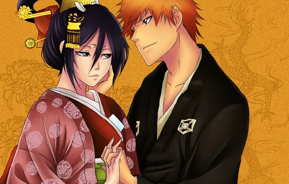 Романтика, Bleach, Блич, Куросаки Ичиго, Кучики Рукия