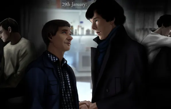 Мартин Фриман, Бенедикт Камбербэтч, Sherlock, Sherlock BBC, Sherlock Holmes, Джон Ватсон, Sherlock (сериал), by xxmarilliaxx