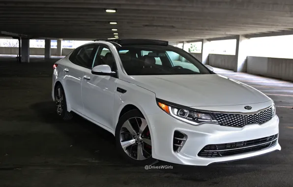 Фары, белая, white, спереди, KIA, Optima, GT, Kia Optima GT