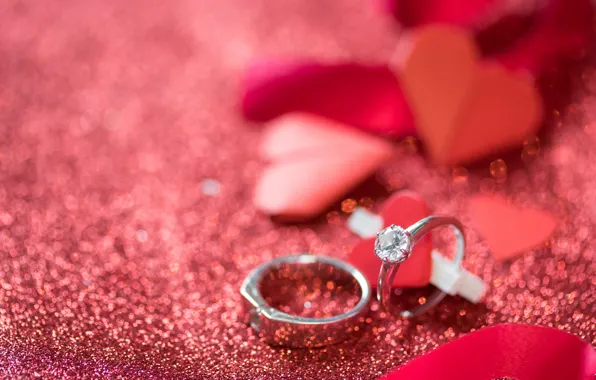 Фон, праздник, колечко, Valentines Day