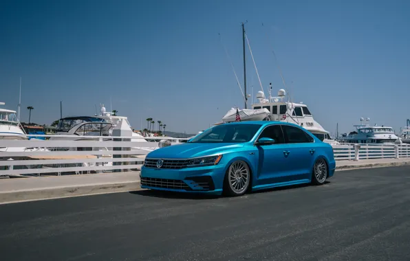 Картинка Volkswagen, Vossen, Passat, R-Line, Accuair, Autohaus, Boden