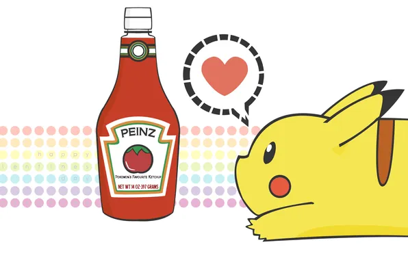 Пикачу, кетчуп, покемон, pokemon, pikachu