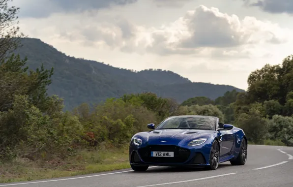 Aston Martin, DBS, Дорога, Горы, Superleggera, Volante, 2019, Aston Martin DBS Superleggera Volante