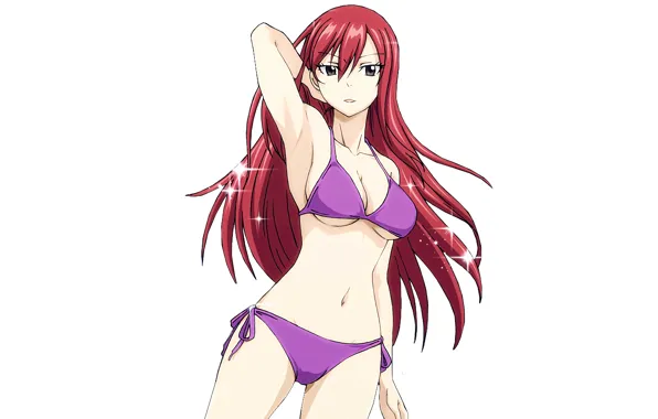 Girl, sexy, cleavage, long hair, boobs, anime, beautiful, pretty