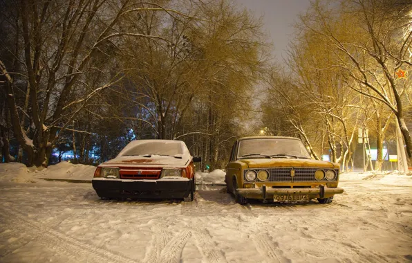 Картинка машина, снег, Авто, Lada, auto, Лада, ВАЗ, 2108