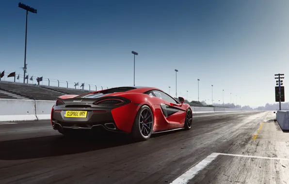Красный, Авто, Машина, День, Арт, Суперкар, Рендеринг, Mclaren