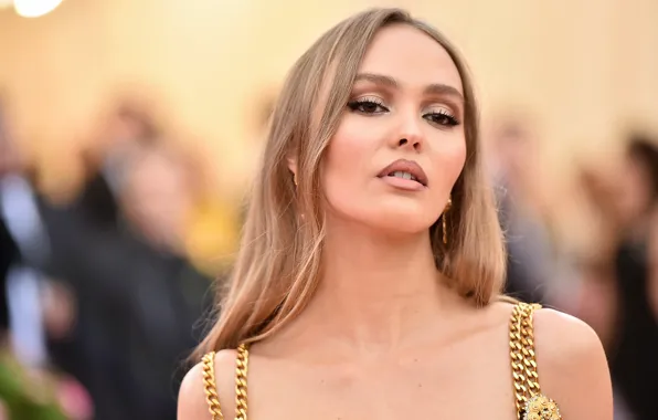 Взгляд, поза, модель, макияж, актриса, Лили-Роуз Депп, Lily-Rose Depp