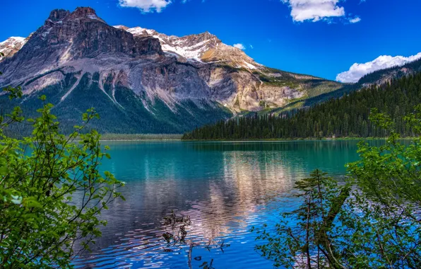 Горы, озеро, Канада, Canada, British Columbia, Британская Колумбия, Yoho National Park, Канадские Скалистые горы
