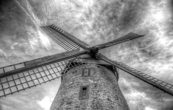 Небо, фон, мельница