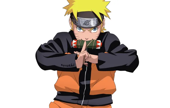 Взгляд, парень, Наруто, Naruto, свиток, печать, Узумаки Наруто