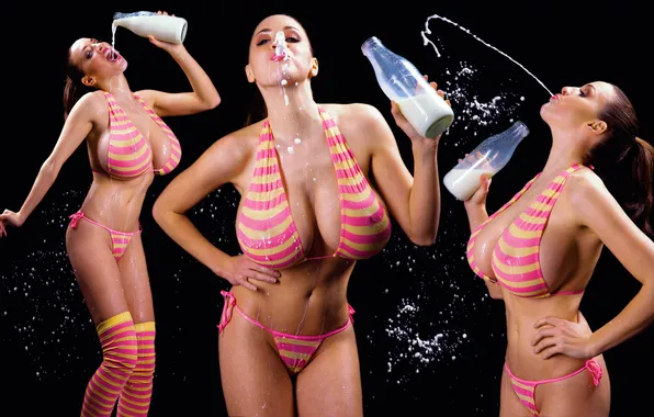Sexy, boobs, big, breast, tits, milk, bikini, Jordan carver