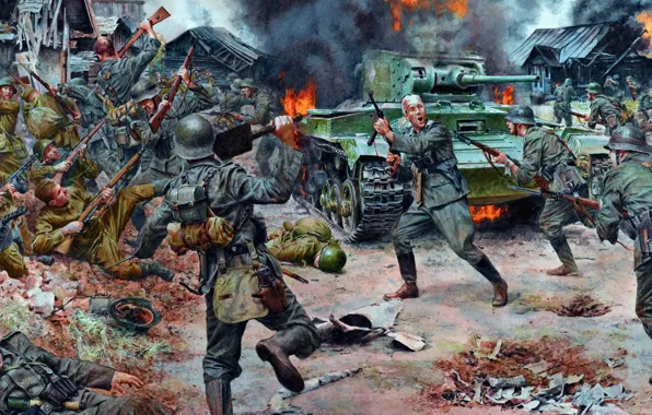 Картинка война, битва, кавказ, вермахт, ркка, Кубань 1943