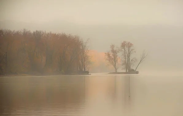 Картинка туман, река, утро, morning, fog, early, Mississippi River