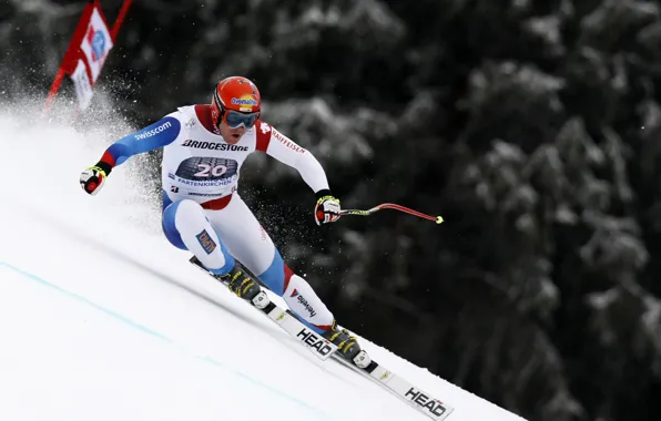 Снег, трасса, Head, горные лыжи, Leki, ski, Didier Cuche, Partenkirchen