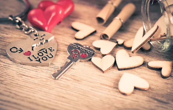 Любовь, сердце, ключ, red, love, брелок, heart, key