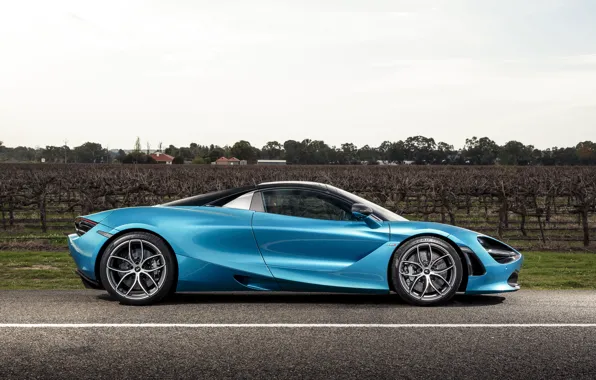 McLaren, суперкар, вид сбоку, Spider, 720S, 2019