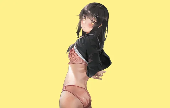 Картинка girl, sexy, bra, anime, High School, pretty, tan, Undressing
