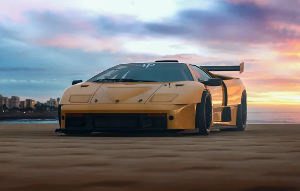 Авто, Желтый, Lamborghini, Машина, Diablo, Рендеринг, Lamborghini Diablo, Transport & Vehicles