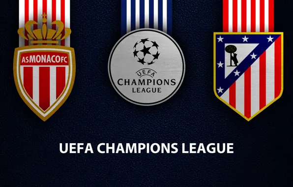 Wallpaper, sport, logo, football, UEFA Champions League, Atletico Madrid, AS Monaco, AS Monaco vs Atletico …