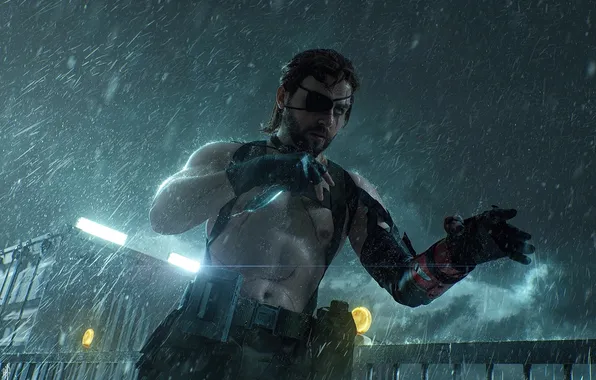 Дождь, кинжал, парень, косплей, Metal Gear Solid, cosplay, Грейсон, GraysonFin cosplay