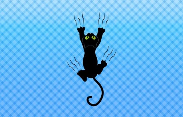 Кошка, обои, wallpaper, cat, анимация, black cat, черная кошка, клипарт