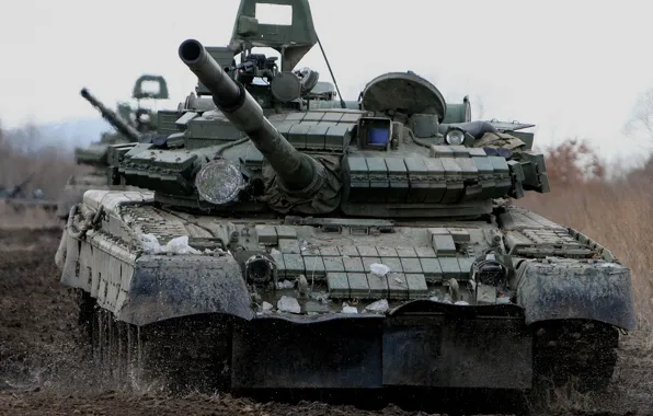 Грязь, дуло, танк, боевой, Т-80БВ