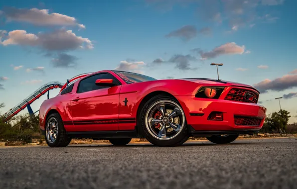 Картинка Mustang, Ford, Red, The, Kid, Wheels, Chromium