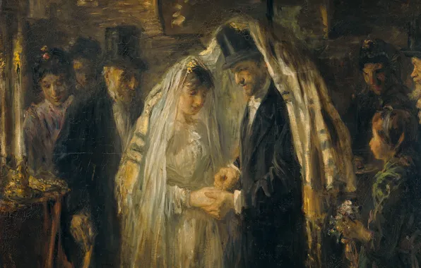 Картина, жанровая, Еврейская Свадьба, Йосеф Исраэлс