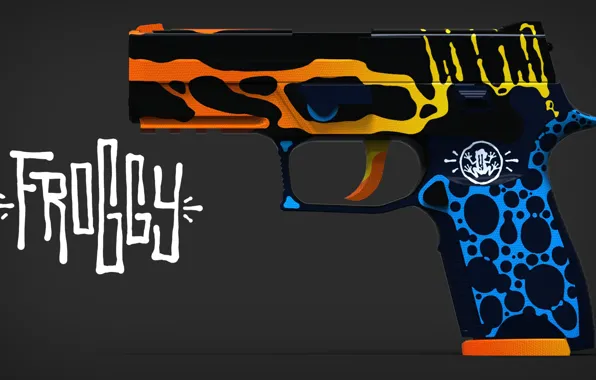 Кожа, символ, раскрас, workshop, cs go, custom paint job, p250, froggy