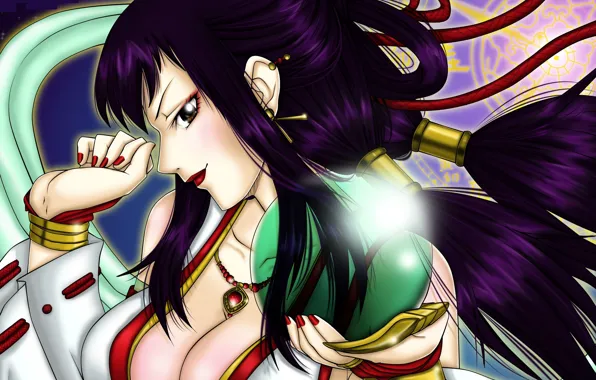 Девушка, серьги, кулон, сфера, Fairy Tail, Хвост Феи, хрустальный шар