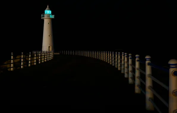 Пейзаж, ночь, Lighthouse