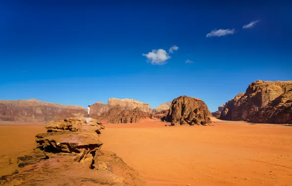 Песок, пустыня, Иордания, Wadi Rum, Valley of the Moon